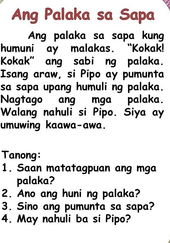 tagalog reading for grade 1 4