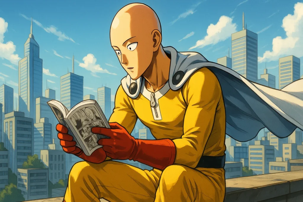 One Punch Man Manga Read – Saitama Reading Scene