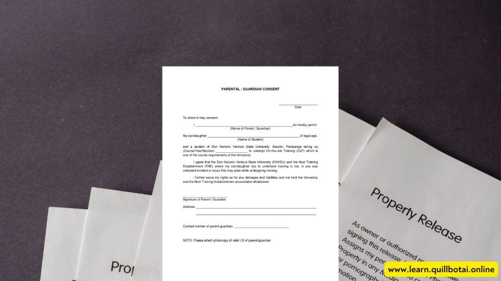 Parent Consent Letter for OJT