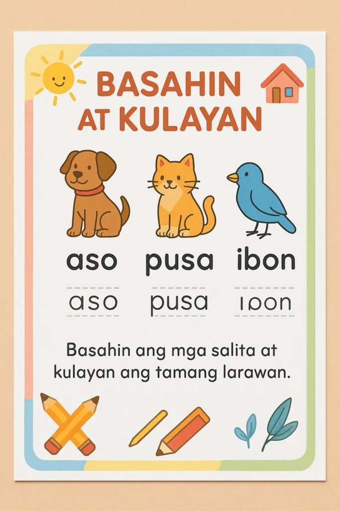 Printable Filipino Grade 4 reading comprehension worksheet featuring story about Lito and the rainbow.