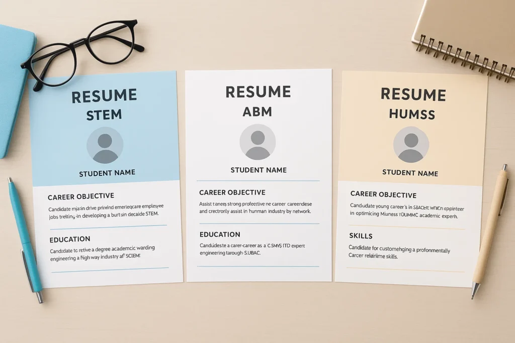 Resume examples for work immersion in STEM, ABM, and HUMSS strands